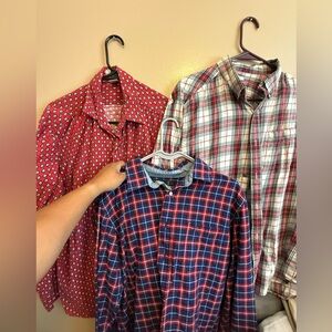 Red and Blue Plaid Men's Shirt